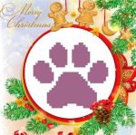 (image for) Pawprint Christmas Ornament